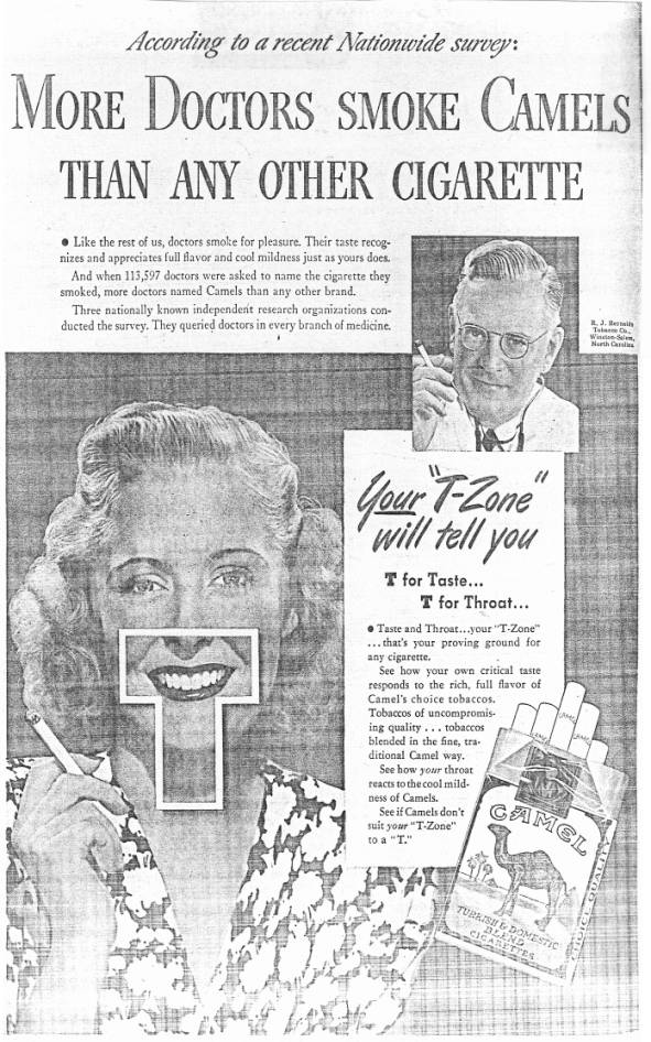 William F Koch Advertisement Smoke Camels